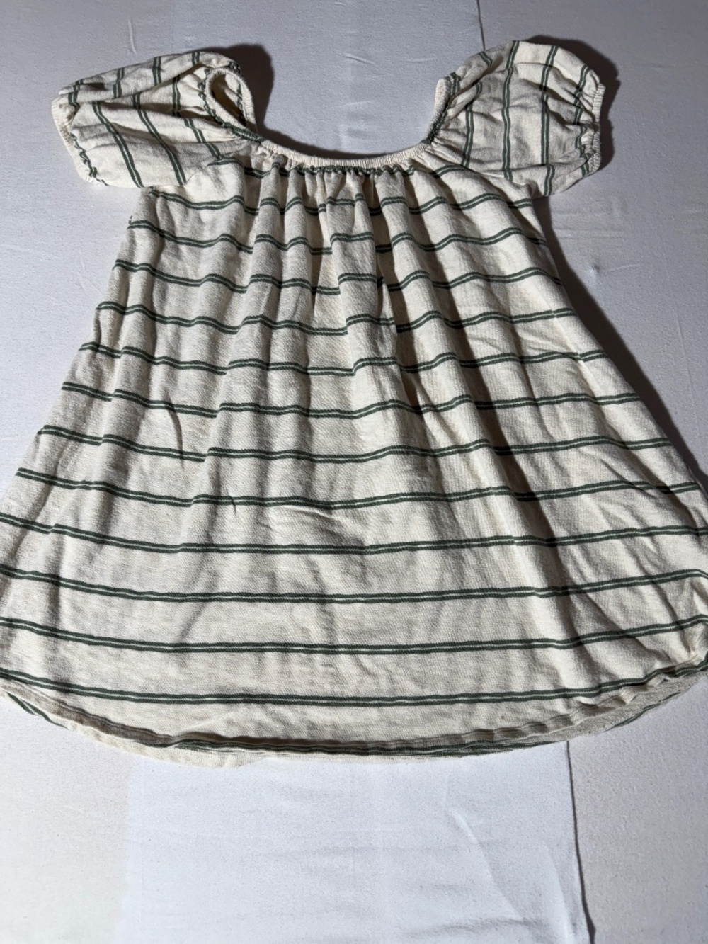 American Eagle Striped Puff Sleeve Babydoll Dress 100% Cotton Size S
